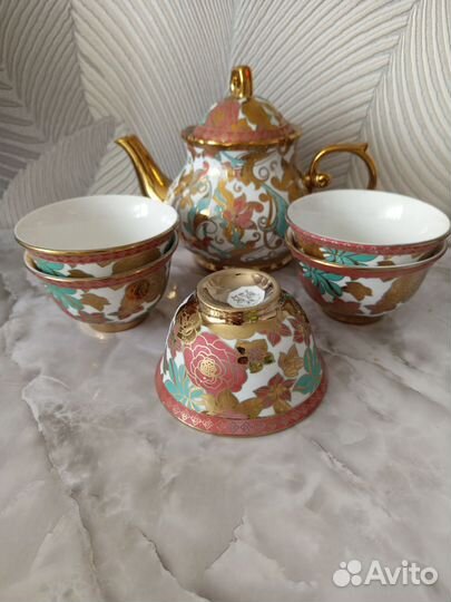 Фарфоровая посуда СССР сервиз чайный лфз