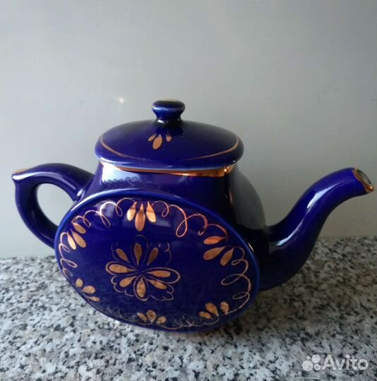 Чайник заварочный, гжель, кобальт
