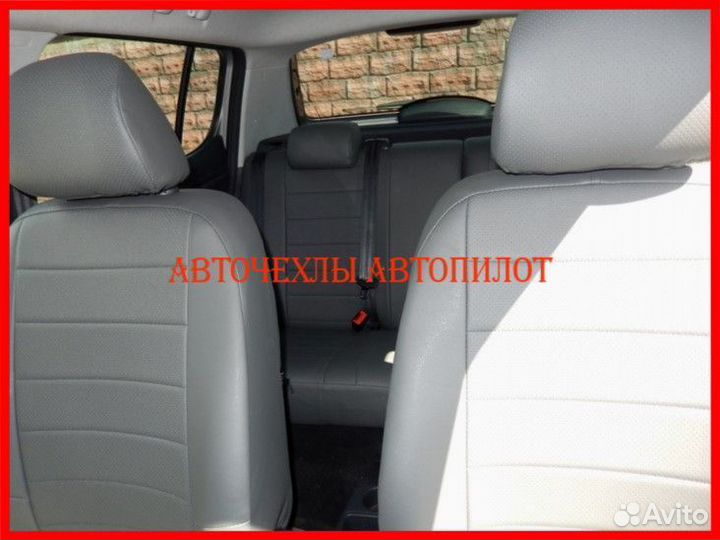 Чехлы Автопилот Skoda Fabia из экокожи серые Класс