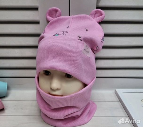 Шапка и снуд комплект детский