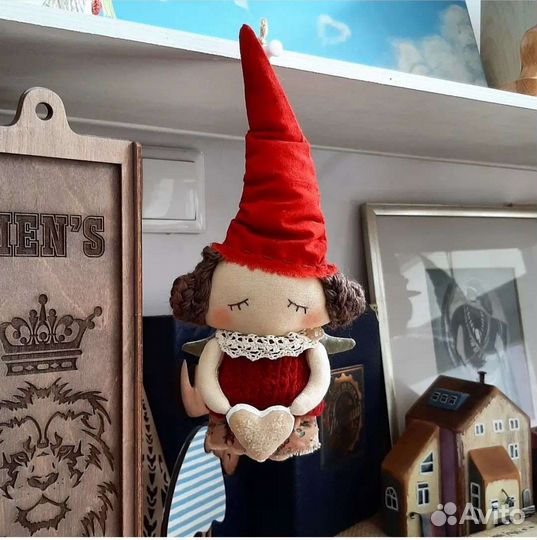 Текстильная интерьерная кукла ручной работы