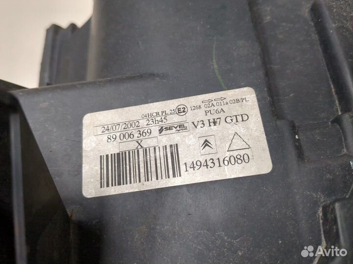 Фара (передняя) Citroen C8, 2007