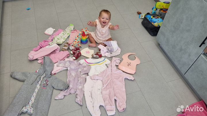 Детские вещи пакетом для девочки 0-6 месяцев
