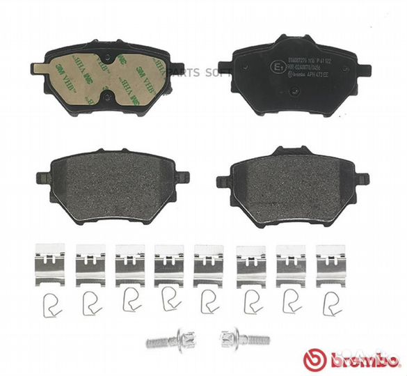 Brembo P61122 P61122 колодки дисковые задние\ Peug