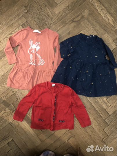 Большой пакет вещей для девочки 92