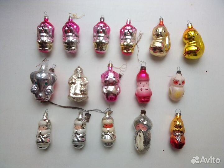 Ёлочные игрушки СССР фигурки