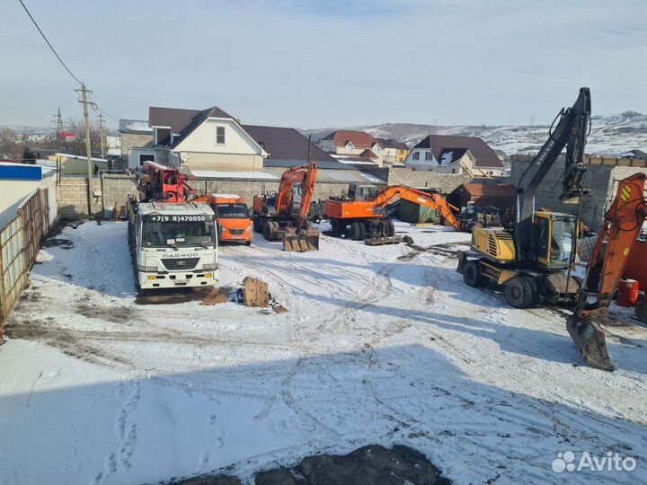 Услуги экскаватора колесного гусеничного