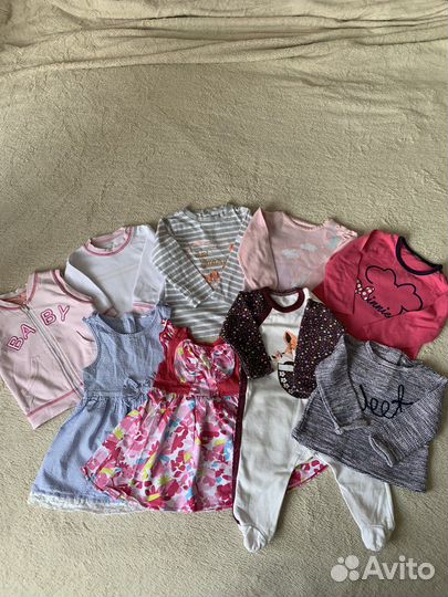 Вещи пакетом на девочку 74 размер