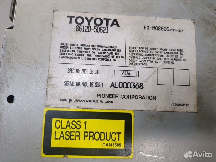 Магнитола Lexus LS430 UCF30, 2002