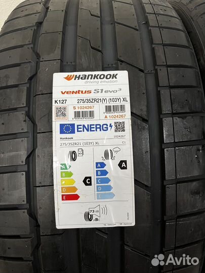 Hankook Ventus S1 Evo 3 K127 275/35 R21 и 315/30 R21 105Y