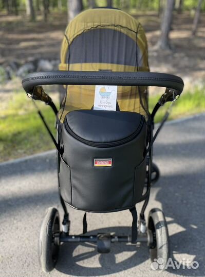 Коляска 2 в 1 эко кожа идеальное состояние