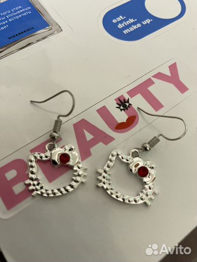 Серьги Hello kitty
