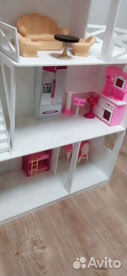 Кукольный домик для барби с мебелью