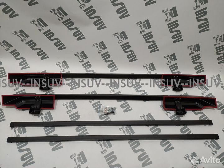 Рейлинги Нива 21213 с поперечинами (черный) пт