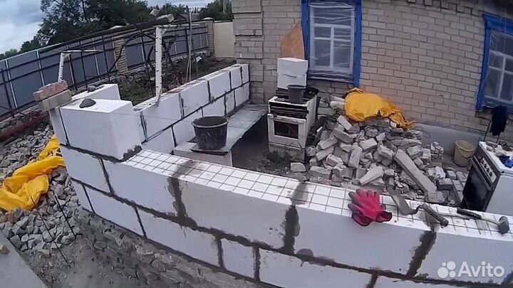 Кладка газобетона