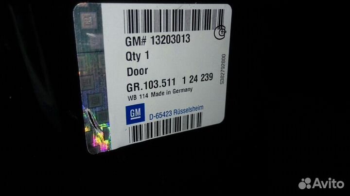 Дверь опель зафира передняя левая 13203013
