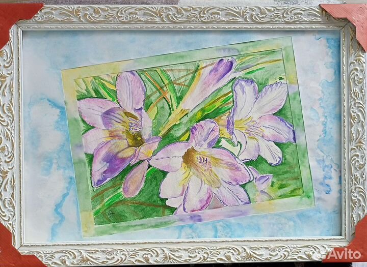 Картина Акварель. Песня Души. Фрезия