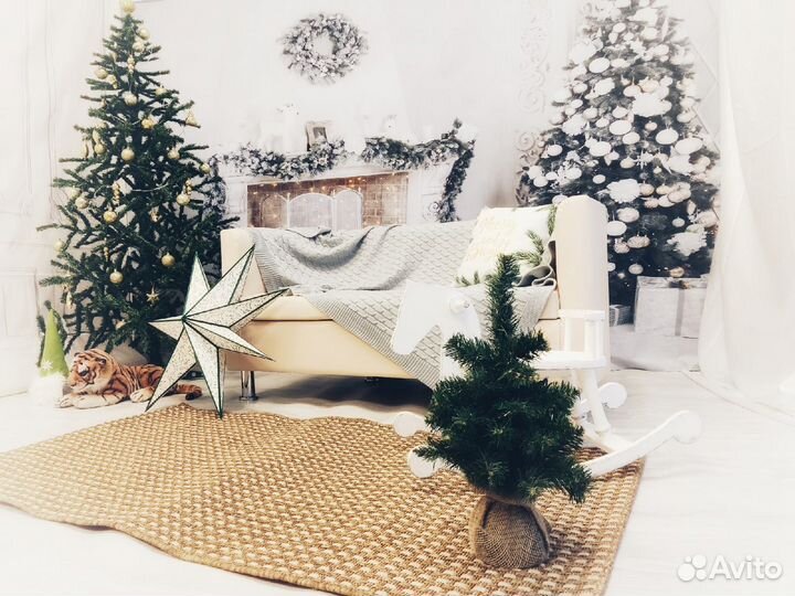 Фотофон новогодний полиэстер