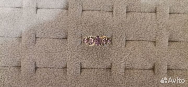 Кольцо с аметистом