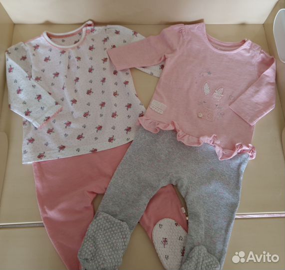 Нарядные слипы на девочку mothercare 9-12 мес 2 шт
