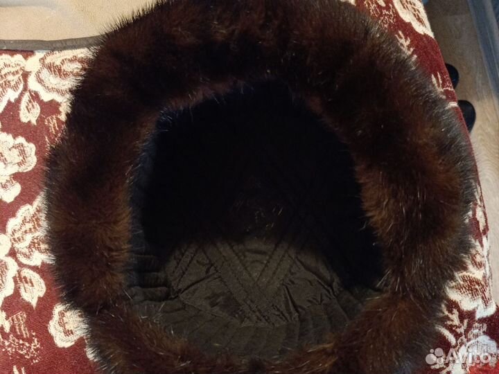Норковая шапка мужская размер 57-58
