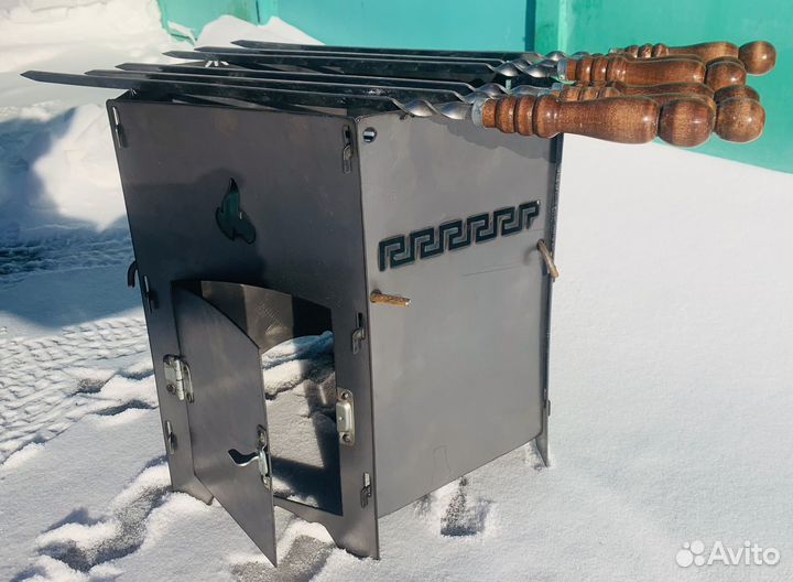 Печь под казан 2 мм с дверцей