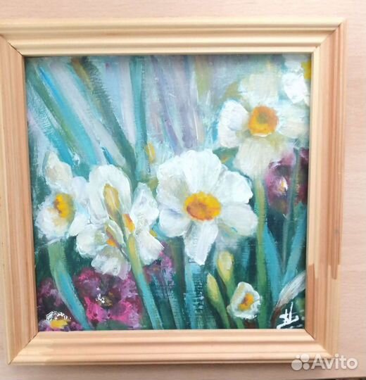 Мини-картины, холст на картоне, масло