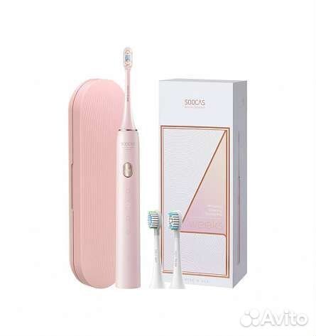 Xiaomi Soocas X3U 3 насадки, кейс, розовая, новая