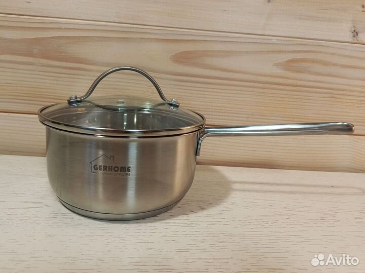 Кастрюля-ковш gerhome 1,5 л, новая