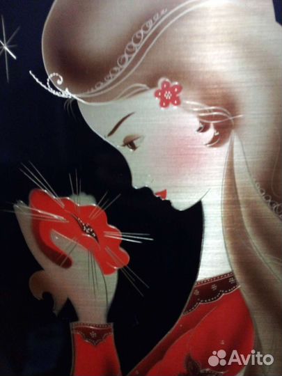 Гравюра Аленький цветочек винтажное панно