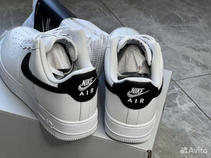 Nike air force 1 white black оригинал