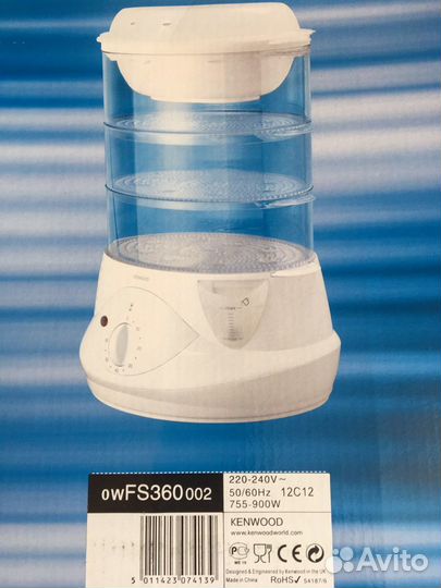 Пароварка kenwood новая