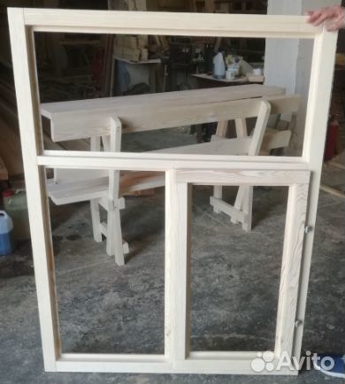 Рама оконная для дачи с одной створкой 1,3*1 м