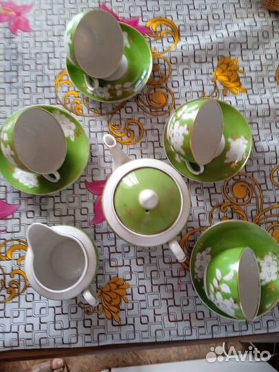 Сервиз чайный Полоне фарфор винтаж СССР