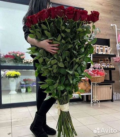 Длинные высокие розы 110 150 160 180 200 см