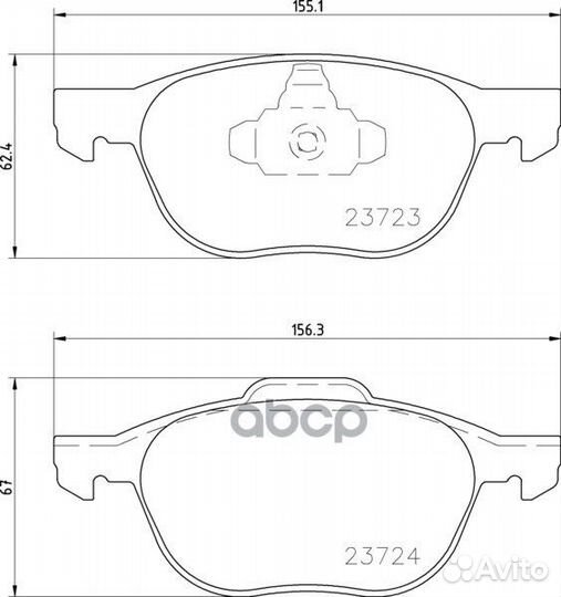 Колодки тормозные дисковые перед (PF-5507)