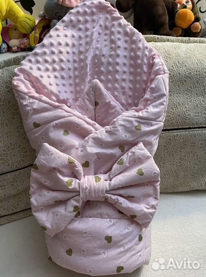 Конверт-одеяло на выписку для девочки (новый)