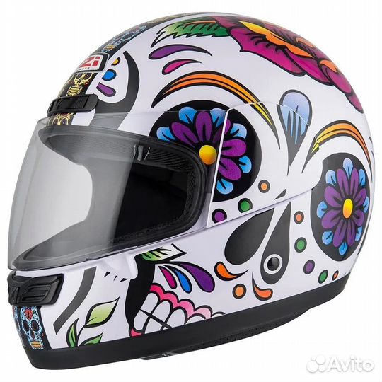 NZI Activy 3 full face helmet Glossy Mexican Skull