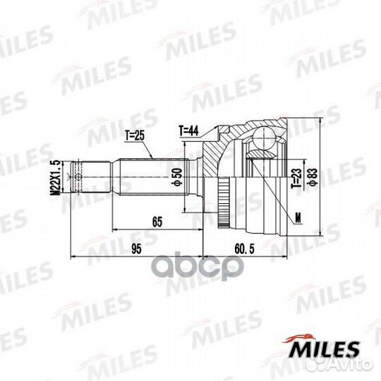 ШРУС hyundai elantra/lantra 00-06 нар. ABS ga20