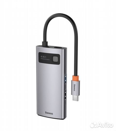 Хаб Baseus Metal Gleam Series 4-in-1