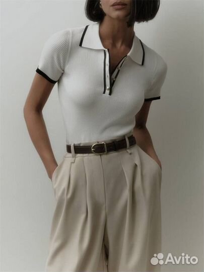 Поло Old Money элегантная футболка premium