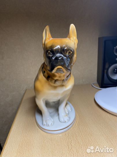 Фарыоровая статуэтка Бульдог лфз