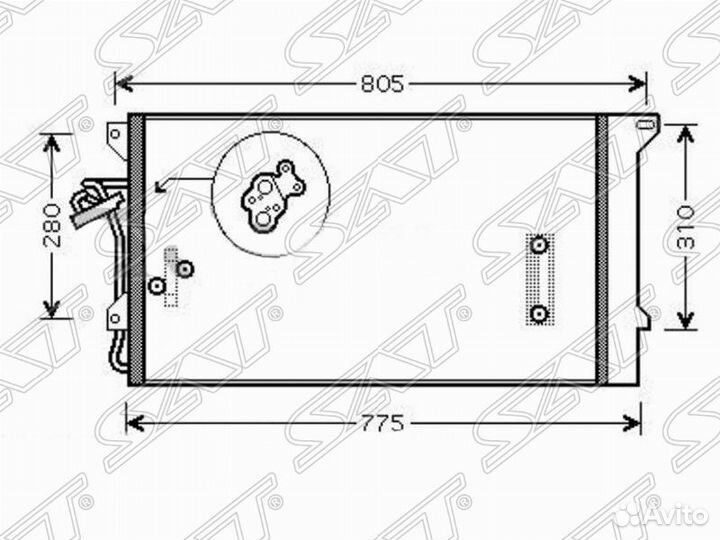 Радиатор кондиционера Ауди Q7 03-10