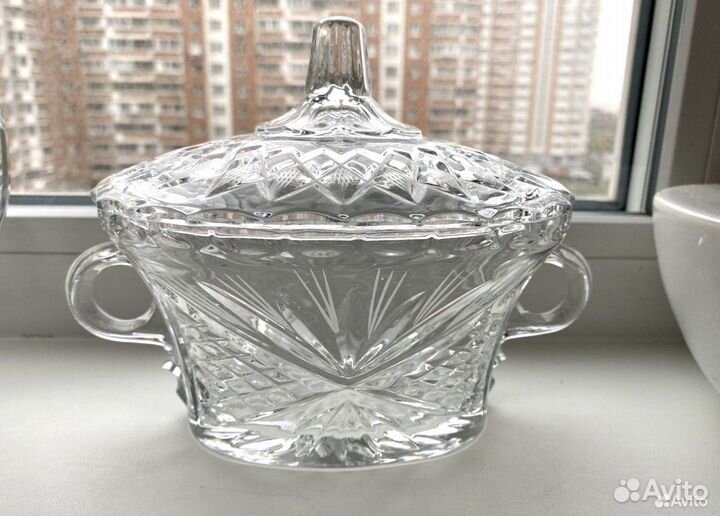 Сахарница Конфетница Фруктовница. Хрусталь СССР