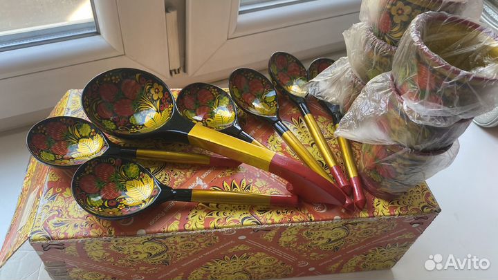 Подарочный набор хохломы новый в коробке