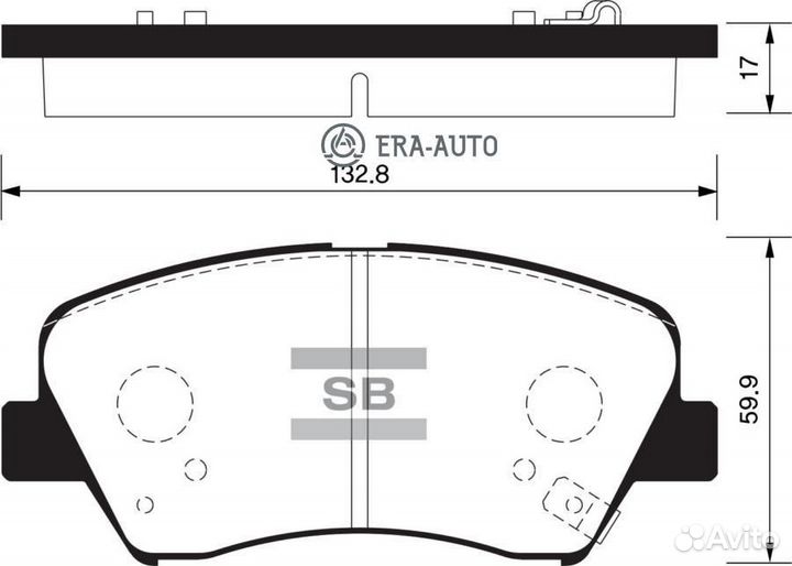 Sangsin brake SP1400 Колодки тормозные hyundai i30/elantra 11/ceed 12- передние SP1400