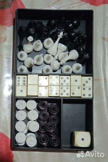 Шашки, шахматы, домино дорожные, СССР