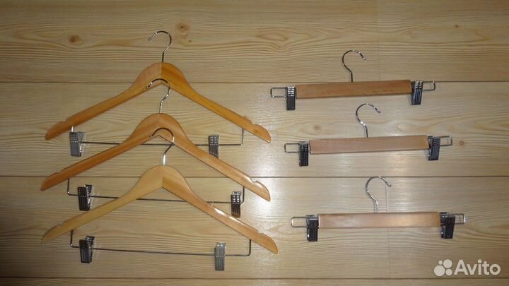 Плечики вешалки для одежды с прищепками 6 шт