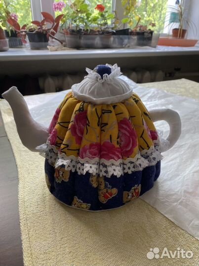 Текстильный чайник украшение для интерьера