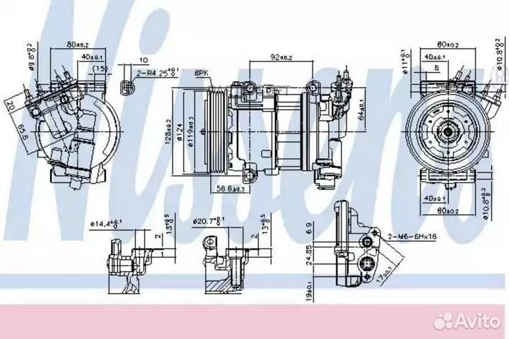 Компрессор кондиционера citroën berlingo (2008) 1